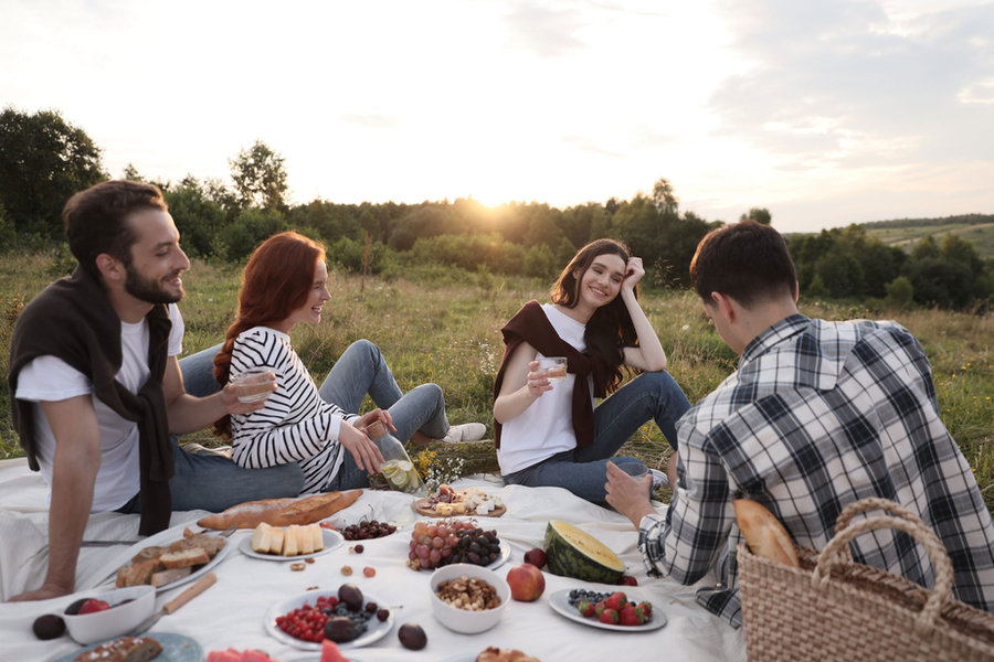 Family enjoying time outdoors together