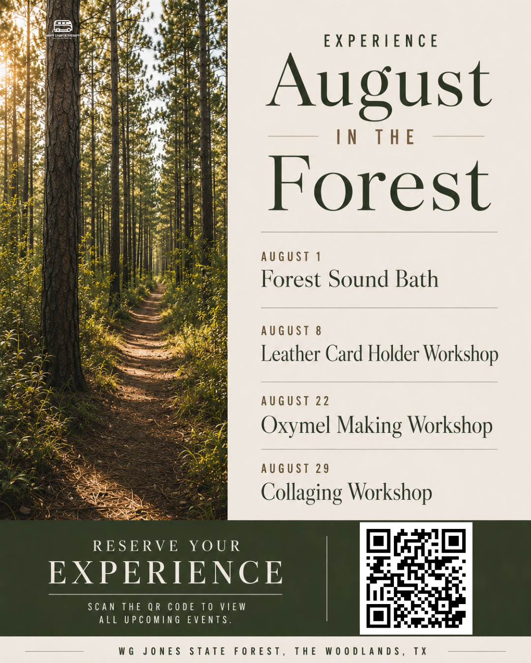 Forest Sound Bath — September 5 at WG Jones State Forest