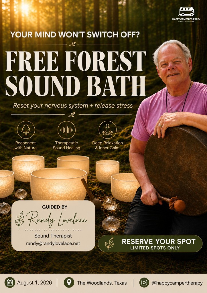 Free Forest Sound Bath — August 1 with sound therapist Randy Lovelace